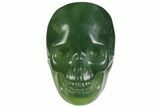 Realistic, Polished Green Aventurine Skull #116450-1